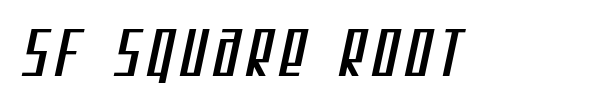 SF Square Root font preview